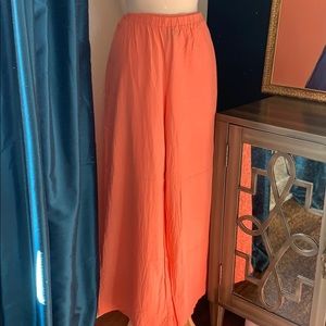 Linen wide leg pants